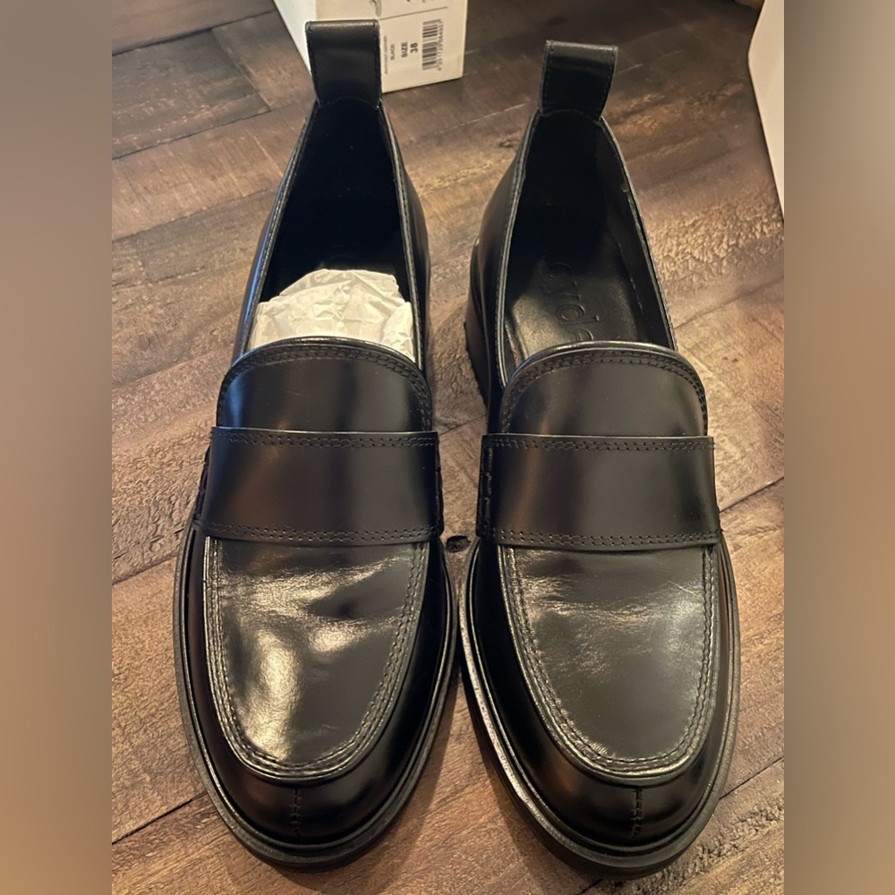 AEYDE Black Ruth Loafers - barely Worn